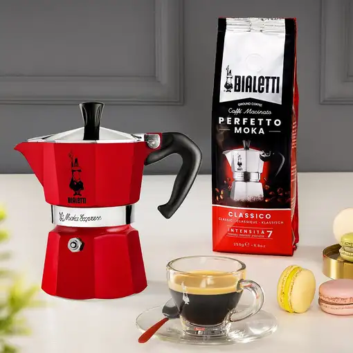 Cafeteras italianas Rojo 3 cups 0001006 BIALETTI