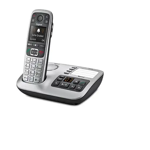 Gigaset E560A teléfono Teléfono DECT Identificador de llamadas Negro, Plata