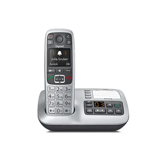 Gigaset E560A teléfono Teléfono DECT Identificador de llamadas Negro, Plata