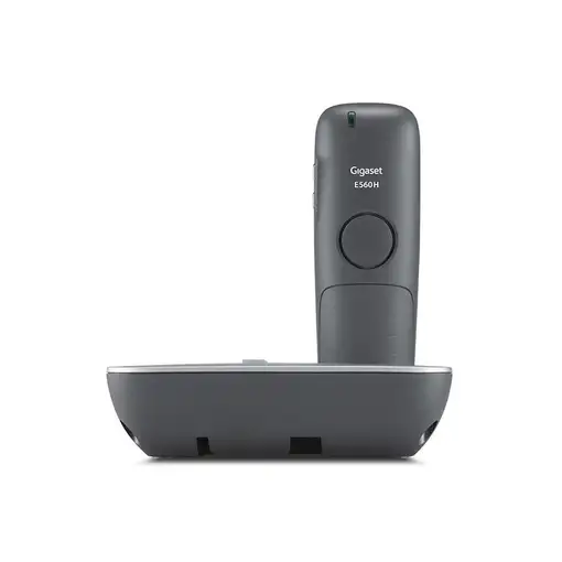 Gigaset E560A teléfono Teléfono DECT Identificador de llamadas Negro, Plata