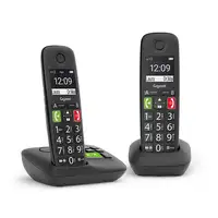 Gigaset E290A Duo Teléfono DECT/analógico Identificador de llamadas Negro