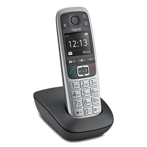 Gigaset E560 teléfono Teléfono DECT Identificador de llamadas Negro, Plata