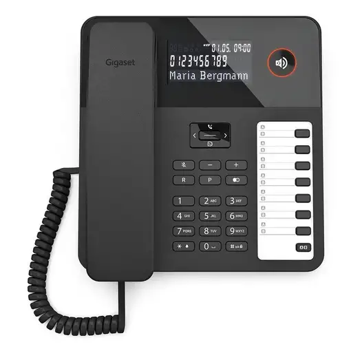 Gigaset DESK 600 Teléfono analógico Identificador de llamadas Negro