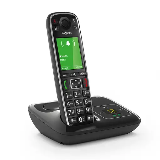 Gigaset E720A Teléfono DECT/analógico Identificador de llamadas Negro