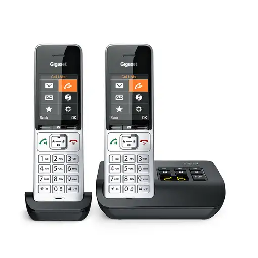 Gigaset COMFORT 500A duo Teléfono DECT/analógico Identificador de llamadas Negro