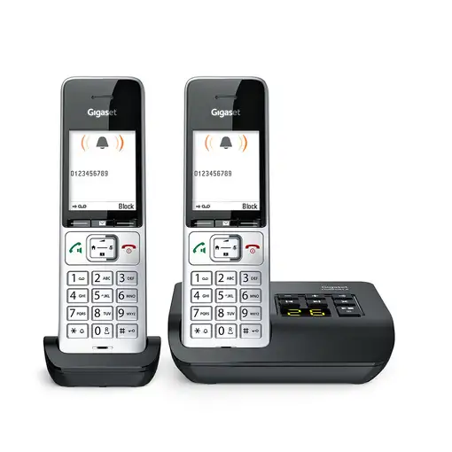 Gigaset COMFORT 500A duo Teléfono DECT/analógico Identificador de llamadas Negro