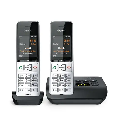Gigaset COMFORT 500A duo Teléfono DECT/analógico Identificador de llamadas Negro