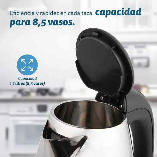 Hervidor de agua inox, 2000 W, 1,7 L, HV-16GX GRUNKEL