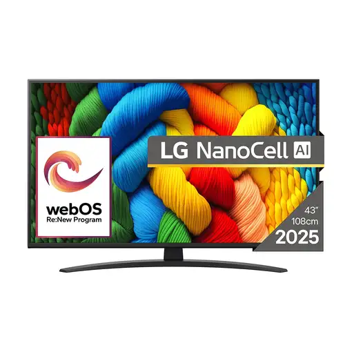 Televisor NanoCell 43" 4K Ultra HD Negro Smart 43NANO81A3A LG