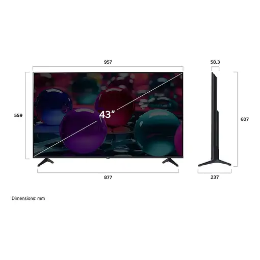 Televisor LED 43" 4K Ultra HD Negro Smart 43UA73003LA LG