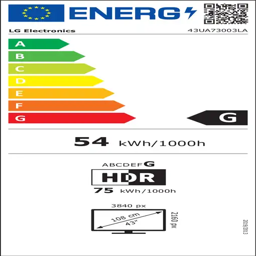 Televisor LED 43" 4K Ultra HD Negro Smart 43UA73003LA LG