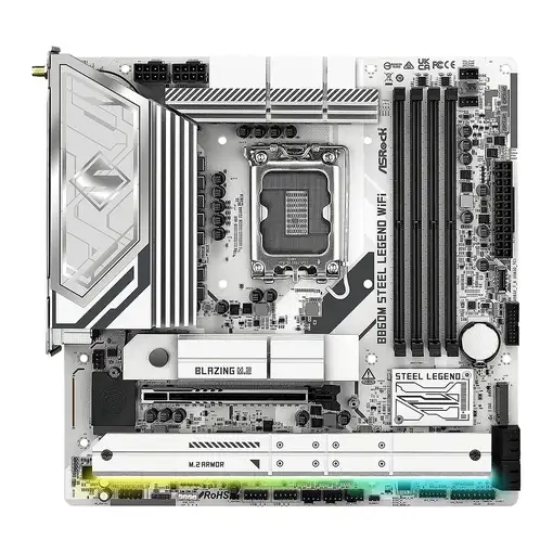 Asrock B860M Steel Legend WiFi Intel B860 LGA 1851 (Socket V1) micro ATX