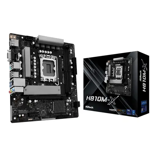 Asrock H810M-X Intel H810 LGA 1851 (Socket V1) micro ATX