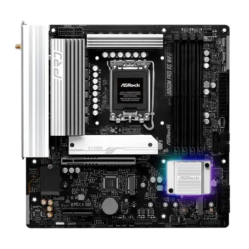 Asrock B860M Pro RS WiFi Intel B860 LGA 1851 (Socket V1) micro ATX