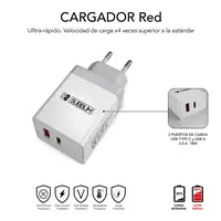 Cargador Pared Smart Charger Pd25W+Qc3.0+C To C/Lightning Cable  Blanco