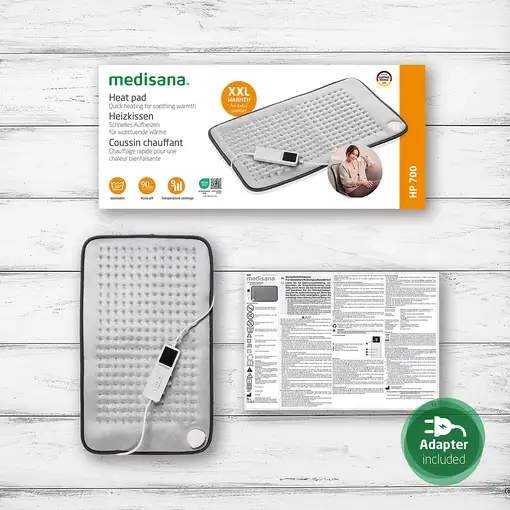 Manta eléctrica 100W gris x35 cm 61154 MEDISANA