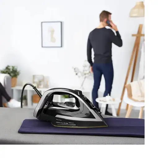 Plancha vapor-seco durilium airglide autoclean soleplate 3000W Negro FV8062E0TEFAL