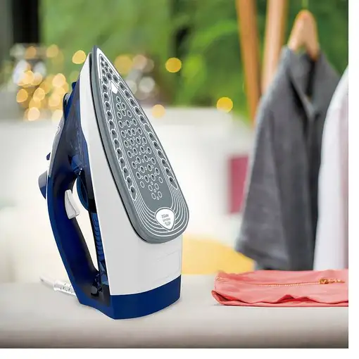 Plancha vapor-seco suela de cerilium 2400 W Azul FV2838E0 TEFAL