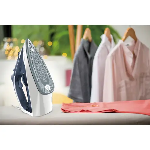 Plancha vapor-seco suela de cerilium 2400 W Azul FV2837E0 TEFAL