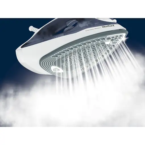 Plancha vapor-seco suela de cerilium 2400 W Azul FV2837E0 TEFAL
