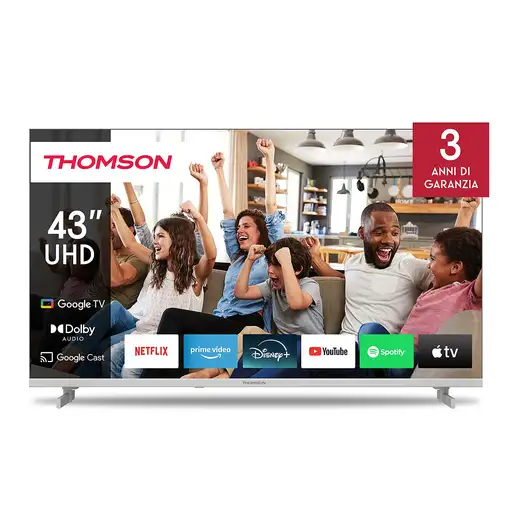 Televisor LED 43" 4K Ultra HD Blanco Smart 43UG4S14W THOMSON