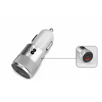 Cargador De Coche Dual Pd20W + Qc3.0 + C To C/Lightning – Plata