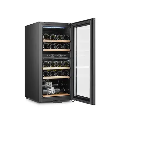 Adler AD 8080 enfriador de vino Nevera de vino Independiente Negro 24 botella(s)