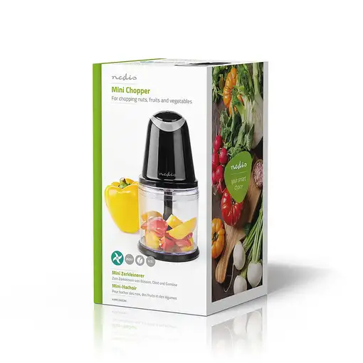 Nedis KAMC200CBK picadora eléctrica de alimentos 0,5 L 260 W Negro