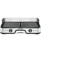 Rommelsbacher BBQ 2025 plancha eléctrica Independiente 2000 W Negro, Acero inoxida