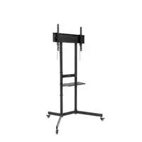 TooQ “KEFRÉN” Soporte de suelo con Ruedas para pantallas de 37”-70”, Negro