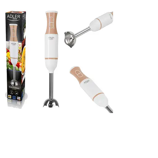 Adler AD 4616 licuadora 0 L Batidora de inmersión 500 W Acero inoxidable, Blanco