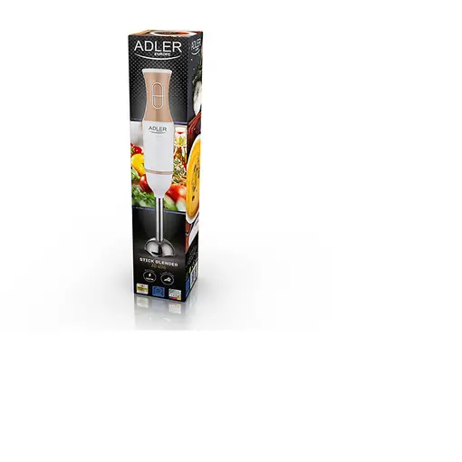 Adler AD 4616 licuadora 0 L Batidora de inmersión 500 W Acero inoxidable, Blanco