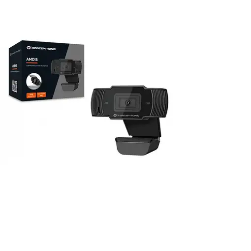 Conceptronic AMDIS03B cámara web 1280 x 720 Pixeles USB 2.0 Negro