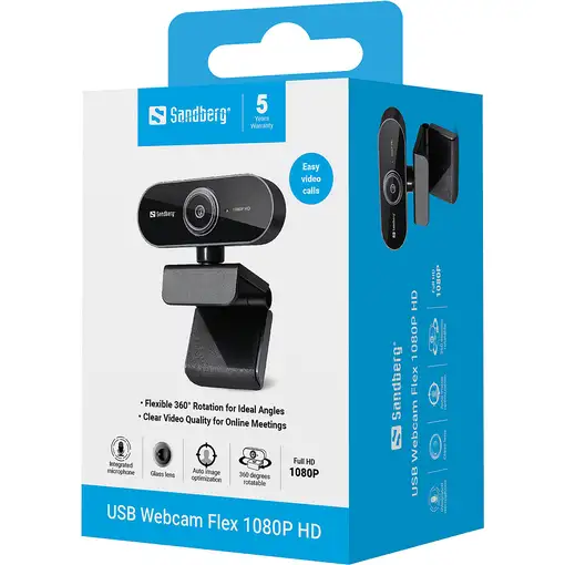 Sandberg USB Webcam Flex 1080P HD