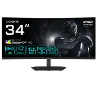 GIGABYTE G34WQC2 Monitor Gaming Curvo 34” WQHD - 3440 x 1440, 1500R, 200Hz