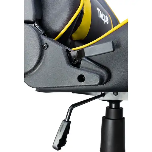 TALIUS Silla Gecko gaming negra/amarilla, brazos fijos