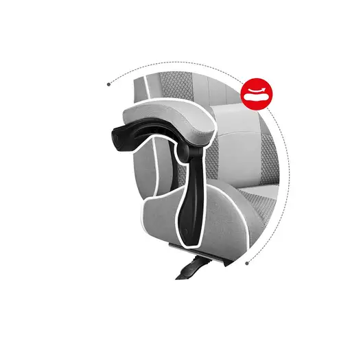 Huzaro FORCE 4.7 Silla para videojuegos de PC Asiento (de seguridad) de butaca Gri