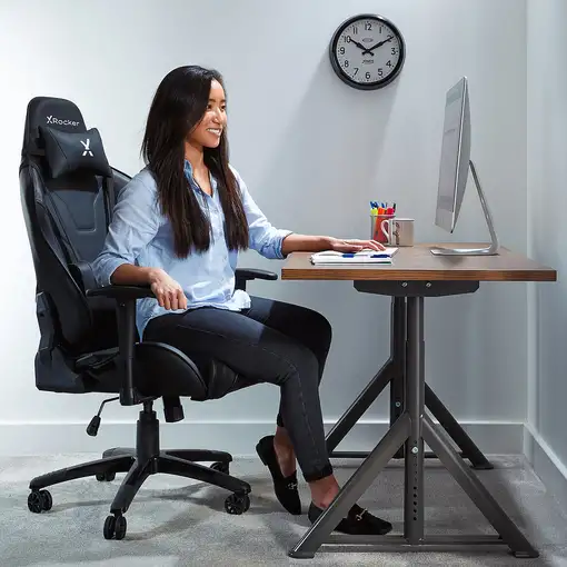 X Rocker 2021032 silla para videojuegos Butaca para jugar Asiento acolchado Negro