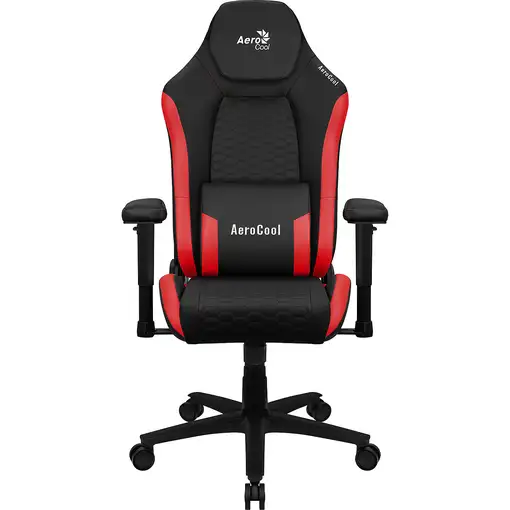 Aerocool CROWNBR Rojo, Silla Gaming Ergonómica, Cojines Ajustables