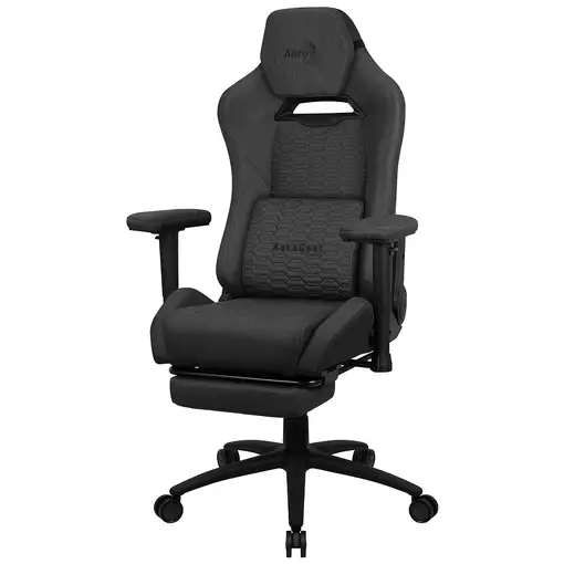 Aerocool ROYALASHBK Silla Gaming Premium Ergonómica Reposapiernas Tecnología Aerow