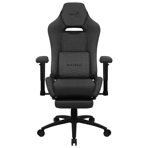Aerocool ROYALASHBK Silla Gaming Premium Ergonómica Reposapiernas Tecnología Aerow