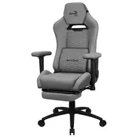 Aerocool ROYALASHGR Silla Gaming Premium Ergonómica Reposapiernas Tecnología Aerow