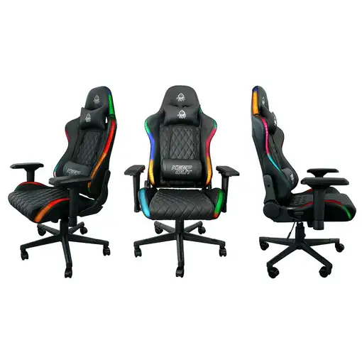 KeepOut XSPRO-RGB silla para videojuegos Butaca para jugar Asiento acolchado Negro