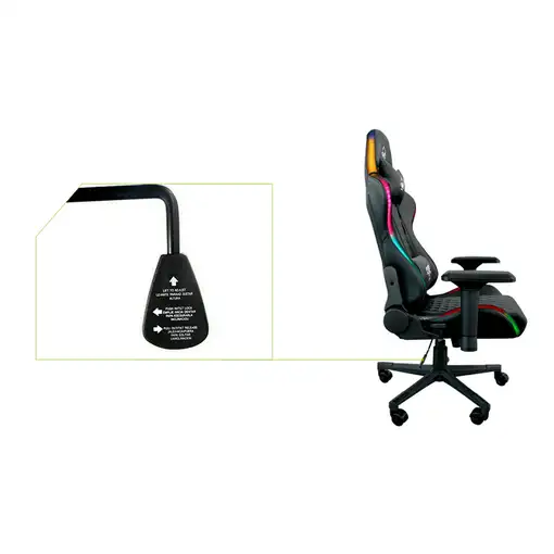KeepOut XSPRO-RGB silla para videojuegos Butaca para jugar Asiento acolchado Negro