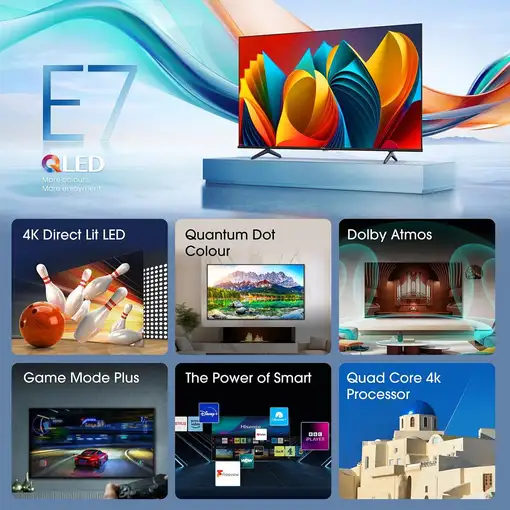 Televisor QLED 65'' 4K Ultra HD Negro Smart 20013280 HISENSE
