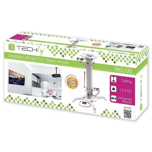 Techly ICA-PM 18S montaje para projector Techo Plata