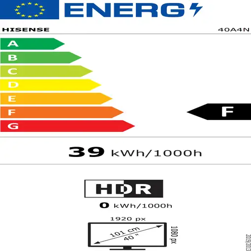 Televisor LED 40'' Full HD Negro Smart 20013386 HISENSE
