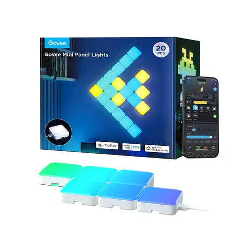 Govee Mini Panel Lights Luz de pared inteligente Wi-Fi/Bluetooth 72 W