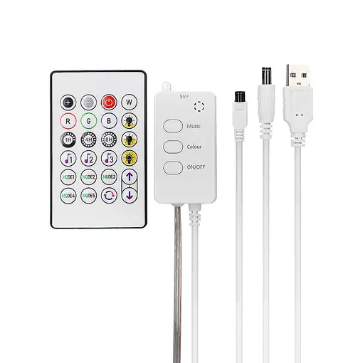 Ksix Guirnalda LED 10m, Iluminación 16 colores RGB, Control remoto, Conectadas, IP