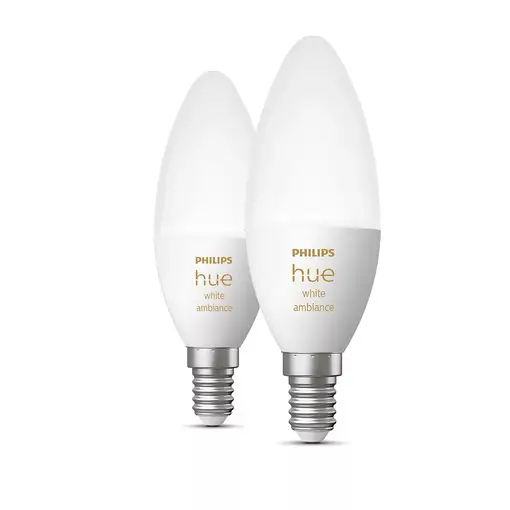 Philips Hue White ambiance Vela - Bombilla inteligente E14 - (paquete de 2)